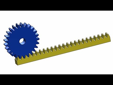 ⚡ SOLIDWORKS TUTORIAL #12 || Design a rack and pinion mechanism with motion in solidworks.