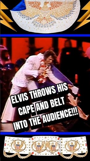 Elvis Throws His Cape And Belt Into The Audience #elvispresley