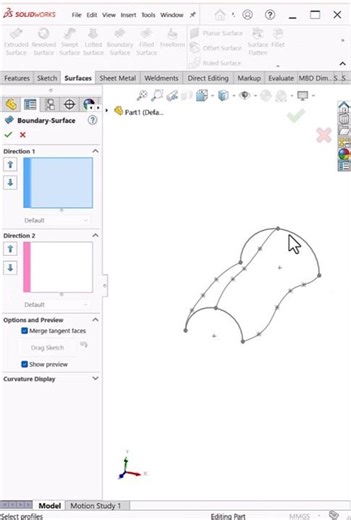 Boundary Surface in SolidWorks | Quick Surface Modeling Tutorial #shorts