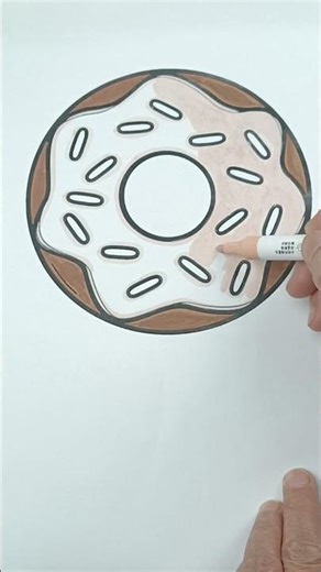 Coloring a Yummy Donut🍩✨#coloring #donut #asmr #satisfying #art #markers #coloringpages to