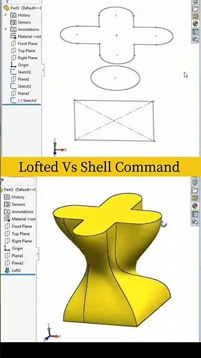 ✅Lofted Boss Base Vs Shell Command in Solidworks