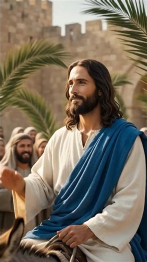 Jesus' Triumphal Entry into Jerusalem 🌿 | Palm Sunday | Hosanna to the King | AI Bible Story