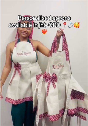 Personalised Aprons in JHB CBD — Custom Makoti Aprons (R200)