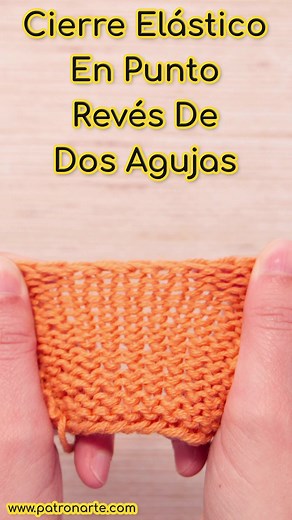 Cierre elástico en punto revés con dos agujas