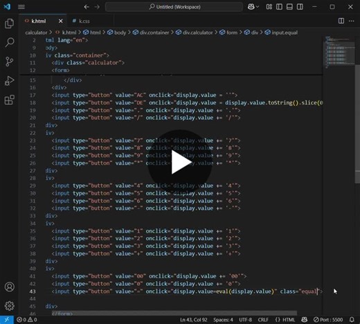 #internpe #webdevelopment #html #css #javascript #frontend | Dasari Kiranmai