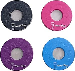 Drinking Glass Covers- Keeps Bugs and Insects Away Outdoors- Set of 4 No Spill Drink Covers (Malibu)