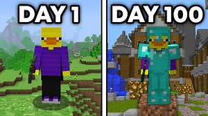 Surviving 100 Days in Minecraft Alpha