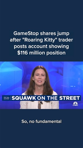 17K views · 96 reactions | GameStop rallied on speculation that Keith Gill, the man who inspired 2021′s epic short squeeze, could have a huge position in the video game retailer. cnb.cx/3RdKpNL | CNBC | Facebook