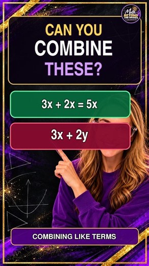 Can You Combine These Terms? 🤔 | Combining Like Terms Made Easy #shorts
