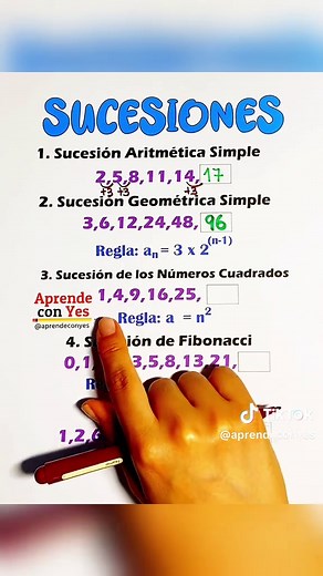 Tipos de Sucesiones Numéricas: Aritméticas y Geométricas