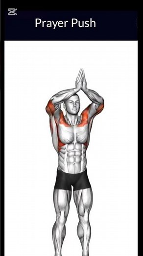 Prayer Push workout with no equipment #push #handandarmexercise #shoulderworkout