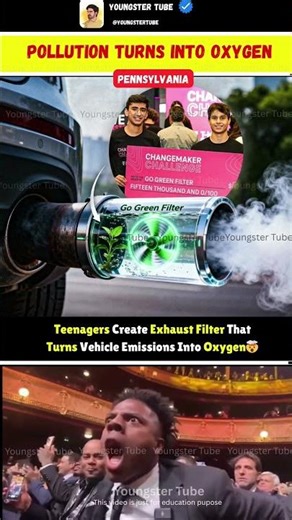 This Tiny Filter Turns Car Pollution Into Oxygen — And Teenagers Built It 😳🌿🚗
