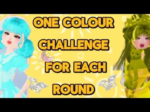 Dress to impress one colour challenge 🌤 Using only one colour for each round #dresstoimpress #dti ❄️