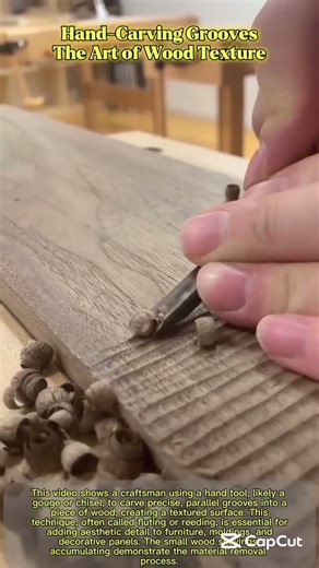 Fluting Technique in Traditional Wood Carving