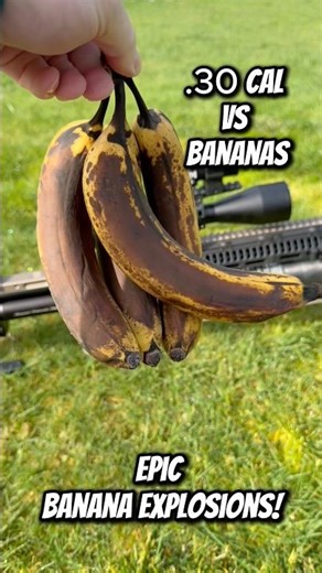 Most powerful airgun I own vs bananas 🍌 #airgun #shorts