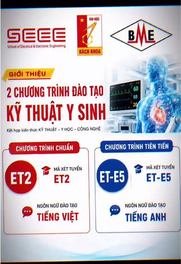 Kỹ thuật Y sinh ET2/ET-E5 - Hướng dẫn ngành và điểm chuẩn Đại học Bách Khoa