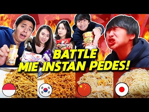BATTLE MIE INSTAN PEDAS: JEPANG VS KOREA VS INDONESIA VS CHINA!