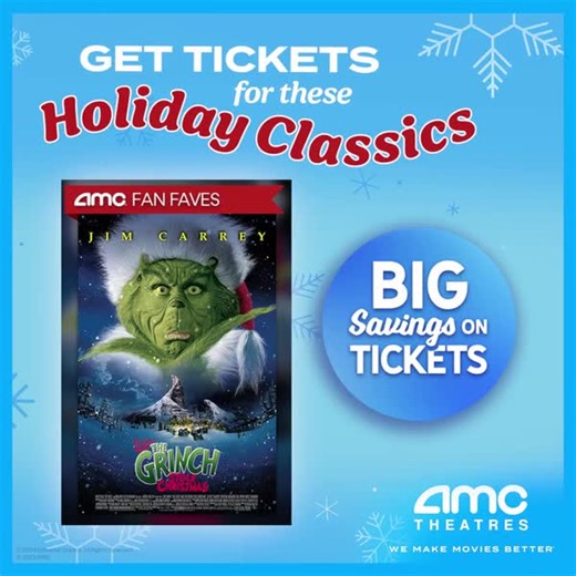 32K views · 59 reactions | Tis the season for  and holiday magic on the big screen. ✨ Come celebrate the season with festive classics and Fan Faves, 12/6-1/2! https://amc.film/3W1G96y | AMC Theatres | Facebook