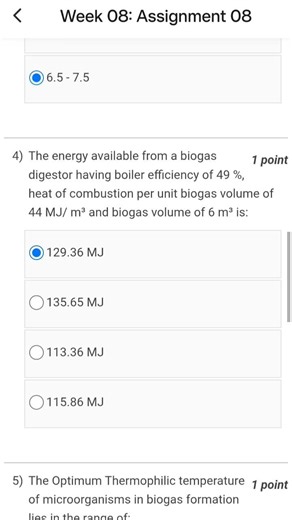 Renewable Energy Engineering: Solar, Wind And Biomass Energy Systems NPTEL Week 8 Assignment #nptel