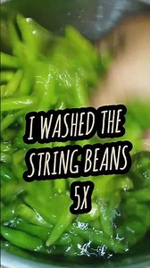 CLEANING AND COOKING STRING BEANS