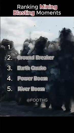 Ranking Mining Blasting Moments