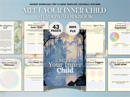 Inner Child Healing Workbook: Shadow Work, Trauma Recovery (canva/pdf Template, PLR/MRR - Etsy