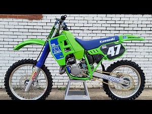 1989 Kawasaki KX125 rebuild restoration walk around
