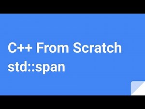 C++ From Scratch: std::span