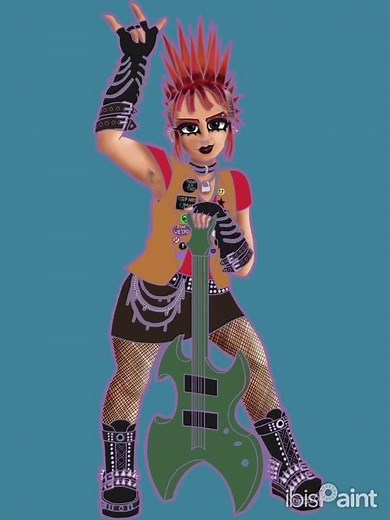 Drawing Punk Fashion for a TikTok Follower ❤️❤️❤️