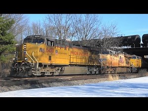UP 6450 Leads a Stack Train, Galesburg, IL