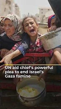 UN aid chief’s powerful plea to end Israel’s Gaza famine | #ajshorts