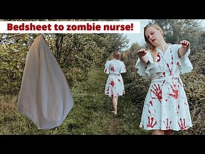 From Bedsheet to Spooky Style: DIY Zombie Nurse Costume Transformation!