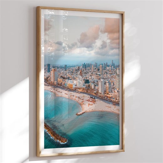 Tel Aviv Aerial View Fine Art Photography Print, Mediterranean City Skyline Wall Art, Modern Israel Urban Travel Decor - Etsy