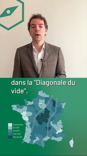 La "Diagonale du vide" : vraiment le trou paumé de la France ? Quelques cartes présentées par notre rédacteur en chef, Paul Cébille, pour comprendre ce territoire qui couvre près de la moitié de l'Hexagone. 🔔 Abonnez vous et partagez ce contenu s'il vous a plu. #démographie #diagonaleduvide | Hexagone - La France en chiffres