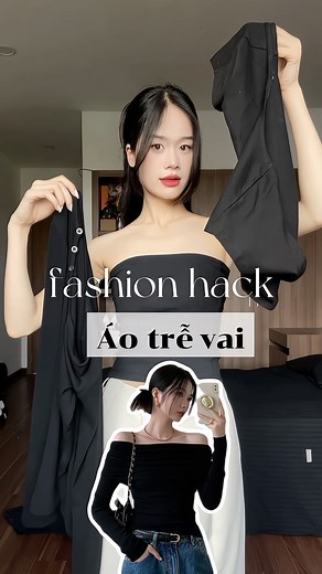 2.2K views · 9K reactions | Hack áo trễ vai #ngocsun #thoitrang #mixandmatch #review | Tạ Bích Ngọc | Facebook
