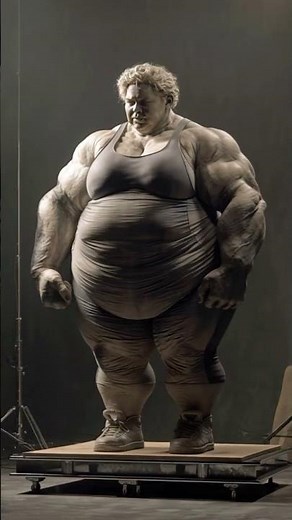 Ultra-Realistic 8K HDR Scene of a 5000KG Hyper-Heavy Woman on a Reality Show