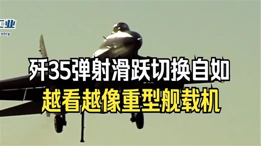 歼35高清照流露更多细节，弹射滑跃切换自如，越看越像重型舰载机