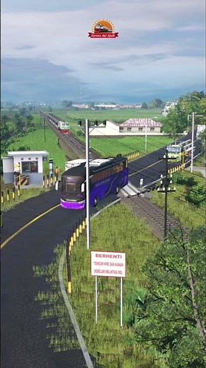 Crazy train moments | The train turned back because the crossing gate blocked its tracks