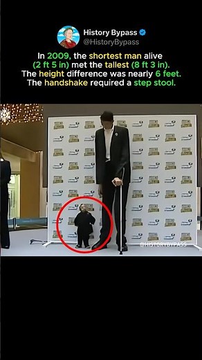 The Shortest Man Met the Tallest Man #shorts