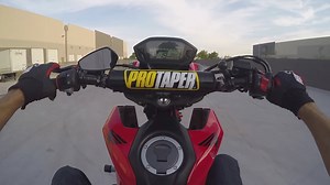 Perfectly vertical mini bike wheelie control demonstration
