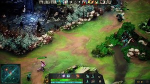 Playable Character Woman Knight Fails To Defeat Enemy Player In Competitive Strategy Game. Competitive Esports. MOBA Game. Failing Team Fight. Competitive Game Tournament Fail. Match Defeat. Fantasy