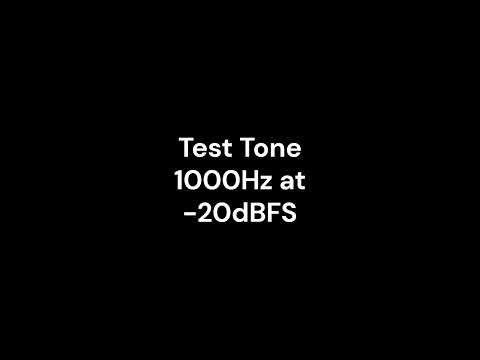 Test Tone 1000Hz at -20dBFS