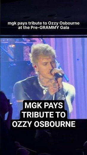 mgk paid tribute to Ozzy Osbourne by singing "I Don't Wanna Stop" at the Pre-Grammy Gala!