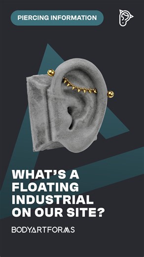 117K views · 1.8K reactions | If you like the industrial piercing, but you don’t have the anatomy. Consider floating industrial jewelry for two helix piercings. We’ll show you what it looks like! Shop our floating industrials at https://bodyartforms.com/products.asp?keywords=floating+industrial | Bodyartforms | Facebook