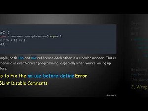 How to Fix eslint Error: no-use-before-define in JavaScript