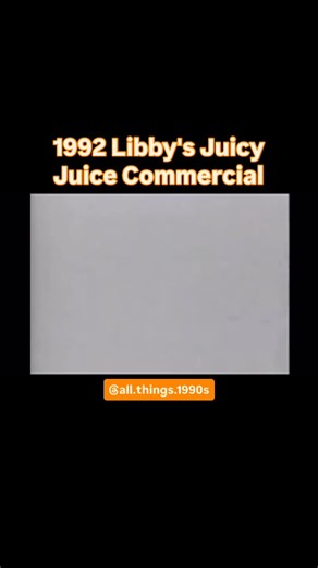 Your Nostalgia Fix for the 90s | 1992 Libby's Juicy Juice Commercial #90scommercial #90scommercials #1992 #juicyjuice #juicyjuicecommercial @libbysbrand | Instagram