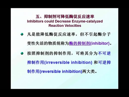 第三章酶学 抑制剂