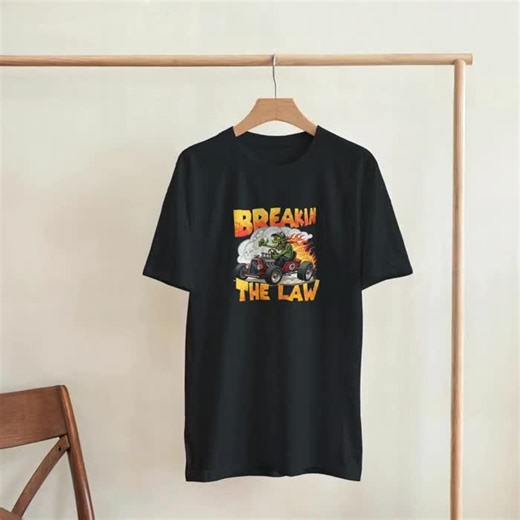 Breakin’ the Law Hot Rod Tee – Retro Rat Fink Style Tee | Gift for Men | Hot Rod Graphic Tshirt - Etsy