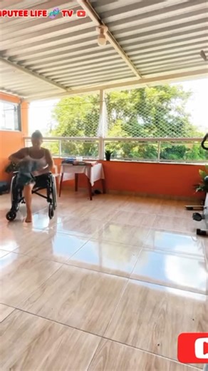 Amputee woman adaptive laundry activities #limbloss