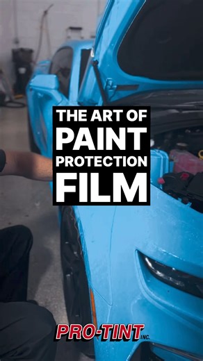 We may be biased but our Pro-Tint specialists laying down some Paint Protection Film on a beautiful car, never gets old. #carcare #carwrap | ProTint Inc.